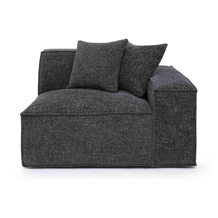 Mindy Performance Chenille Basketweave Modular Corner Chair