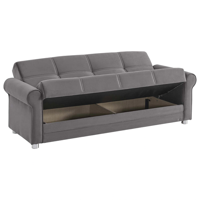 Ottomanson Sara Collection Upholstered Convertible Sofabed with Storage