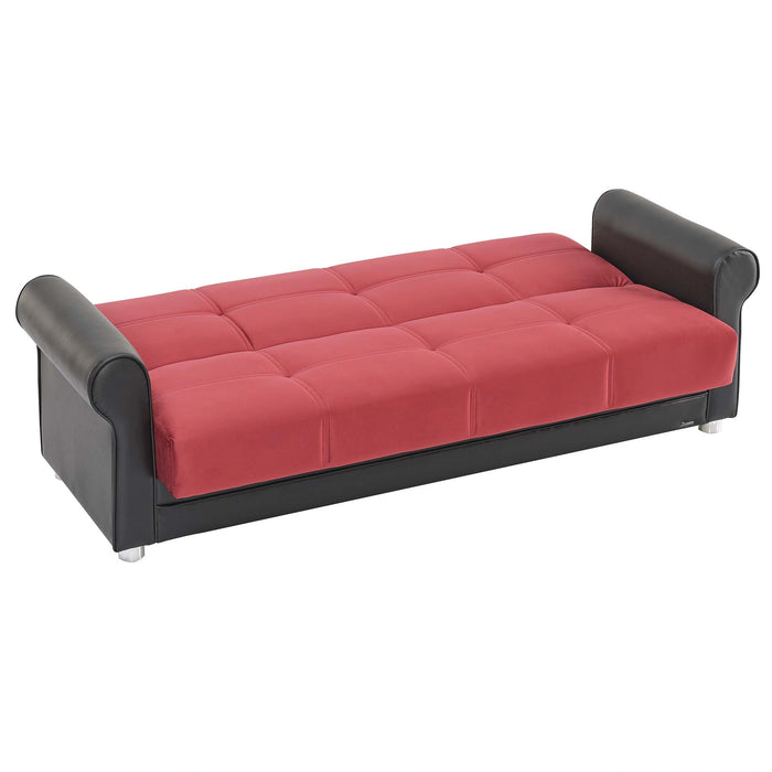 Ottomanson Avalon Collection Upholstered Convertible Sofabed with Storage