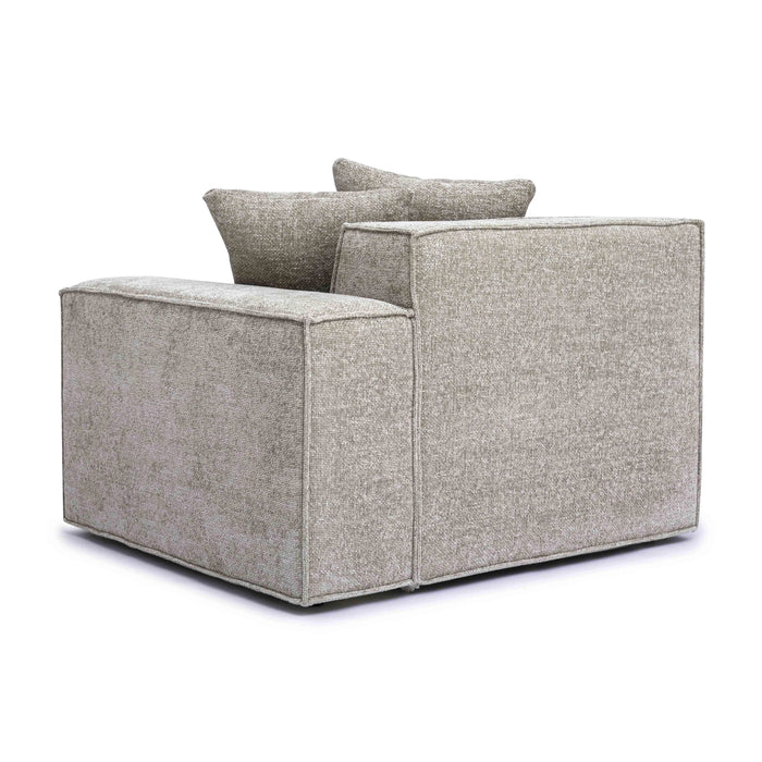 Mindy Performance Chenille Basketweave Modular Corner Chair