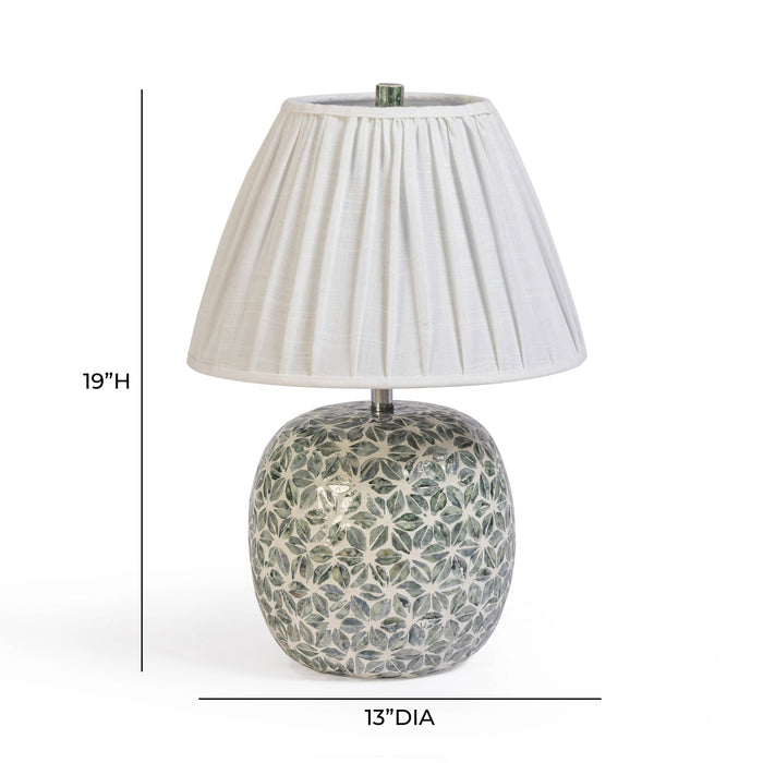 Yaya Green Capiz Shell Table Lamp