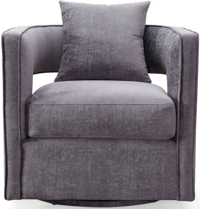 Kennedy Performance Velvet Swivel Accent Chair