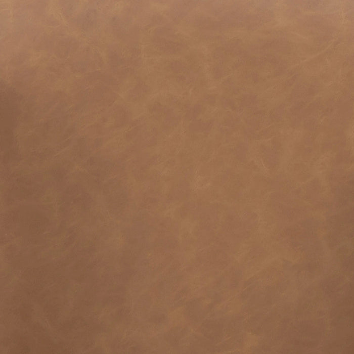 Vina Cognac Performance Vegan Leather and Cream Textured Weave Dining Chair