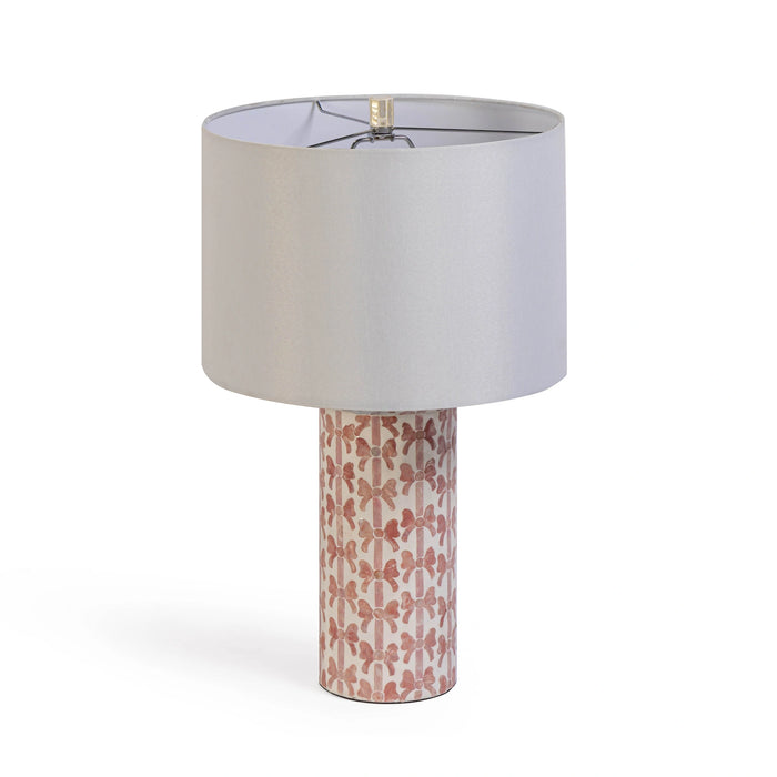 Lassy Pink Ribbon Capiz Shell Table Lamp