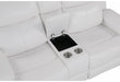 U6026 Blanche White Rec Sofa/Console Rec Loveseat with LED and Speaker