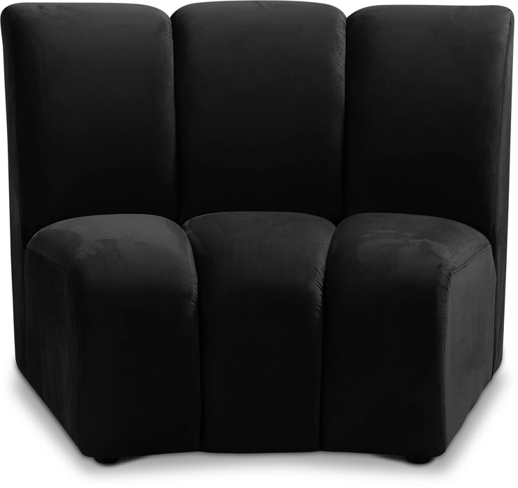 Infinity Black Velvet Modular Chair