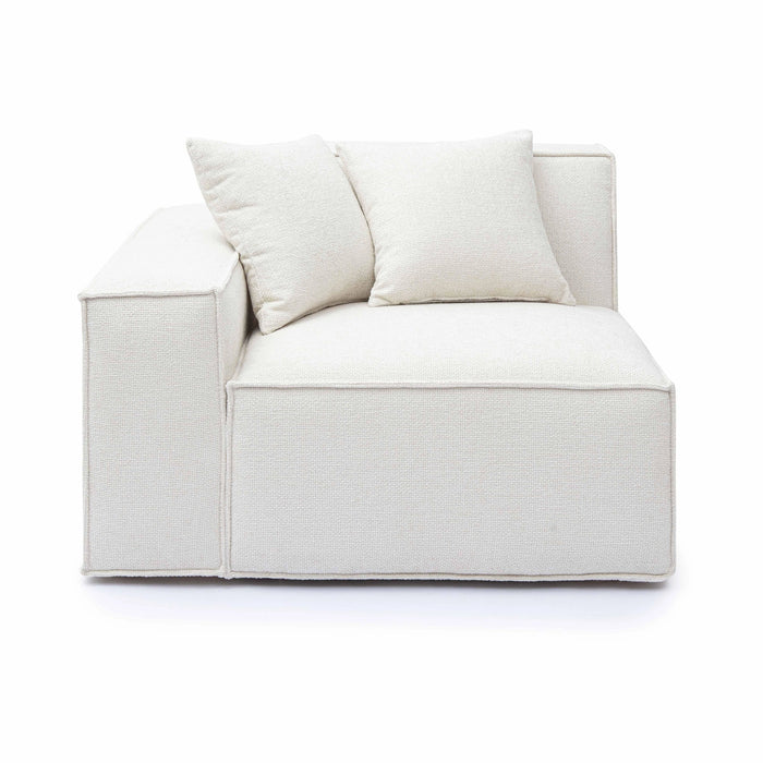 Mindy Performance Chenille Basketweave Modular Corner Chair