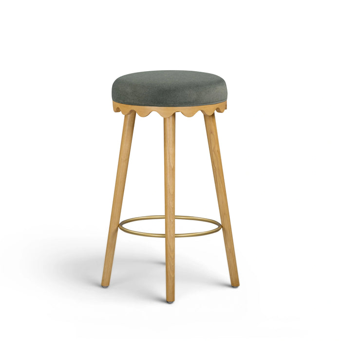 Oodle Performance Vegan Mohair Bar and Counter Stool