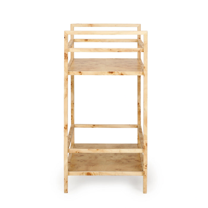 Destin Natural Burl Contract-Grade Bar Cart