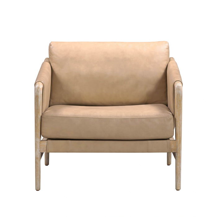 Chakka Contract-Grade Genuine Leather Accent Chair