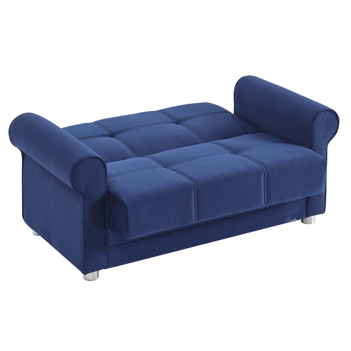 Ottomanson Sara Collection Upholstered Convertible Loveseat with Storage