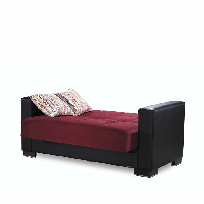 Ottomanson Armada Collection Upholstered Convertible Loveseat with Storage