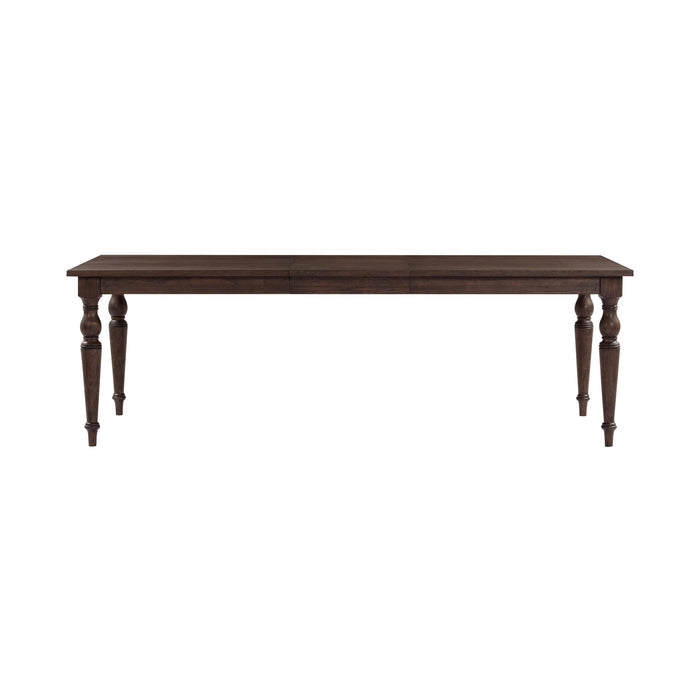 Mila 74"-114" Dark Brown Extendable Rectangular Dining Table