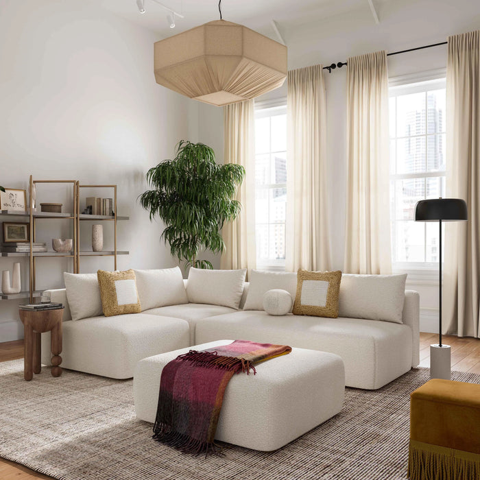 Hangover 145" Cream Performance Boucle Long Sofa