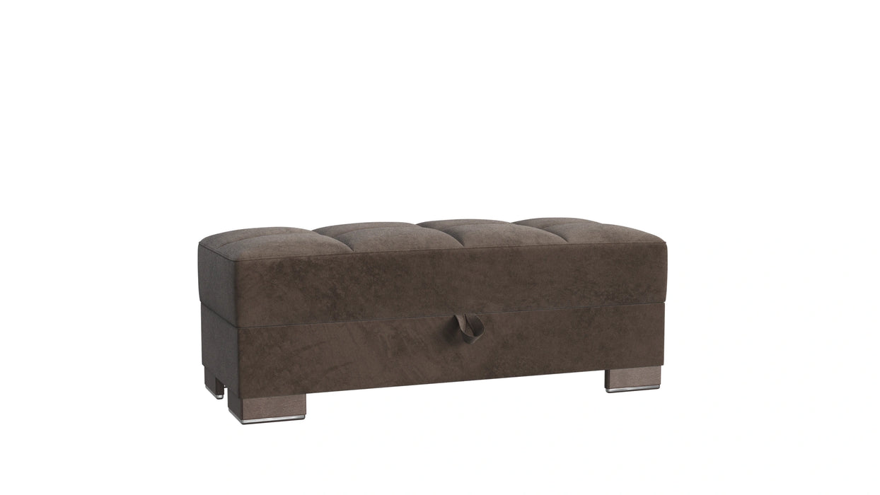 Ottomanson Armada Collection Upholstered Ottoman with Storage