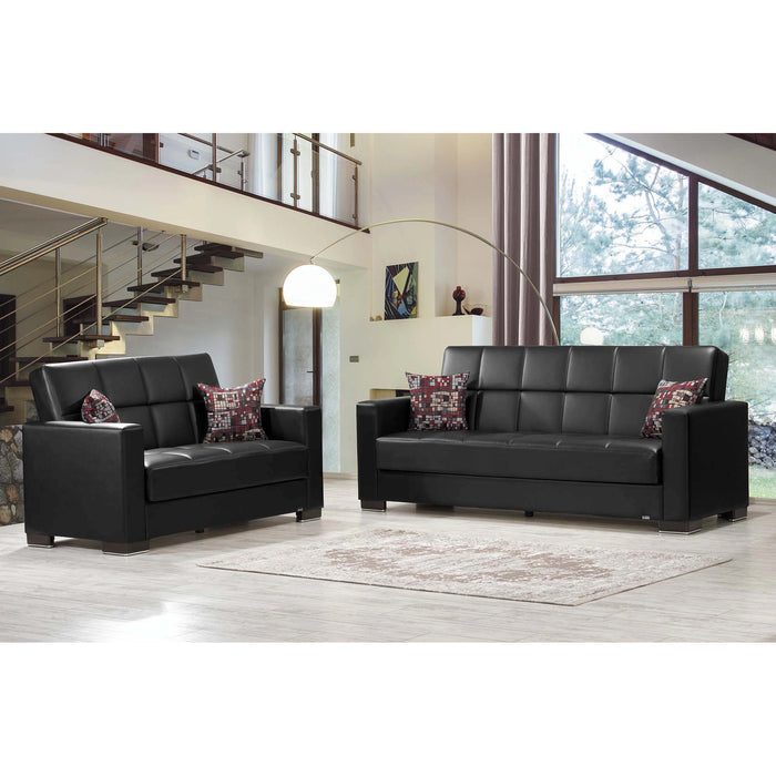 Ottomanson Armada Collection Upholstered Convertible Sofabed with Storage