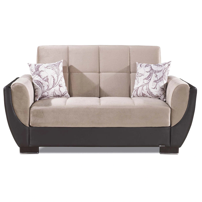 Ottomanson Armada Air Collection Upholstered Convertible Loveseat with Storage