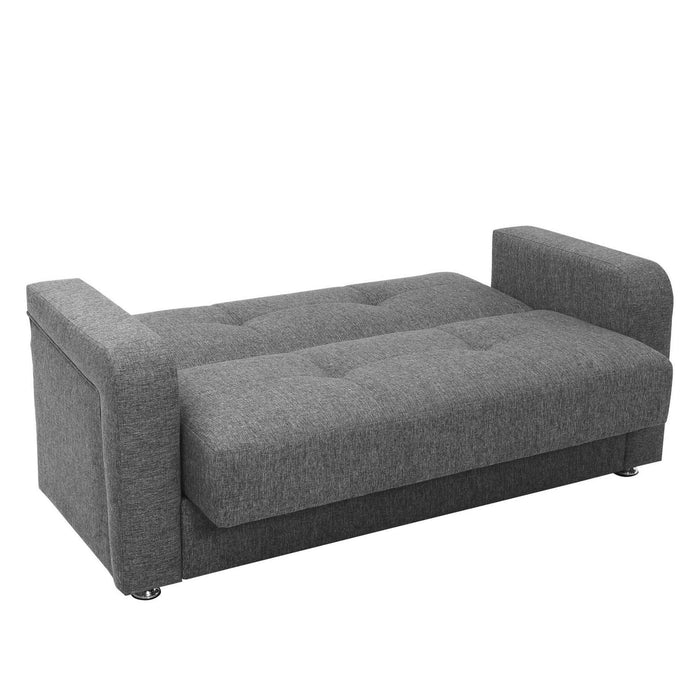 Ottomanson Harmony Collection Upholstered Convertible Sofabed with Storage