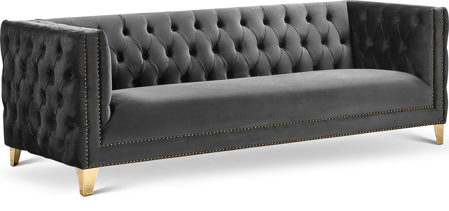 Michelle Grey Velvet Sofa
