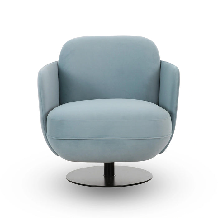 Solange Performance Velvet Swivel Accent Chair