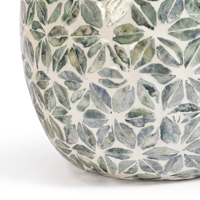 Yaya Green Capiz Shell Table Lamp