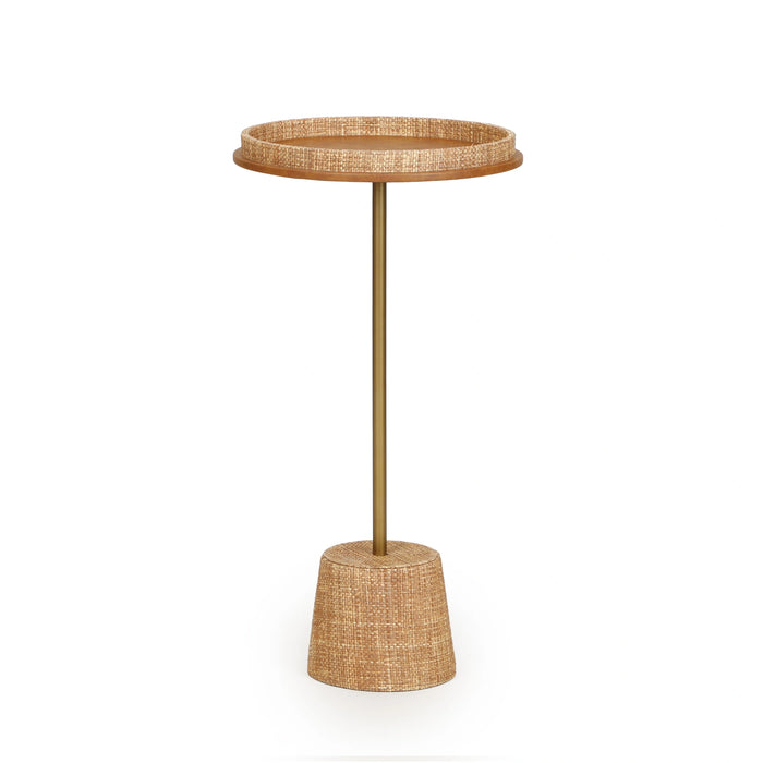 Saddle Natural Raffia Contract-Grade Side Table