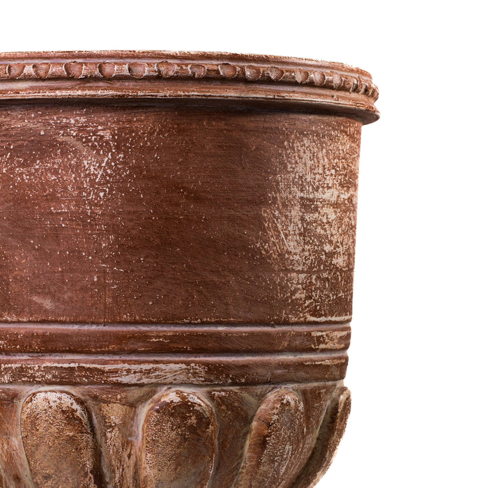 Visha Cream and Blue Terracotta Decorative Vase