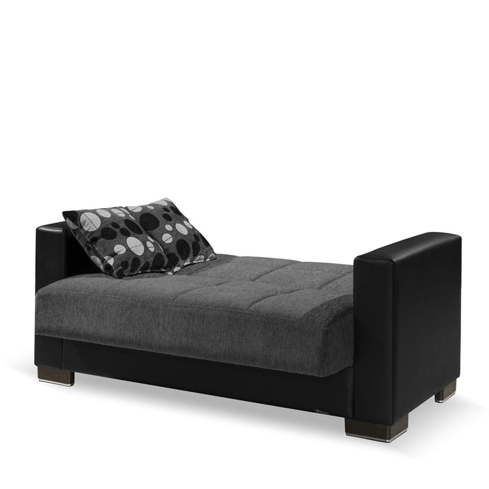 Ottomanson Armada Collection Upholstered Convertible Loveseat with Storage