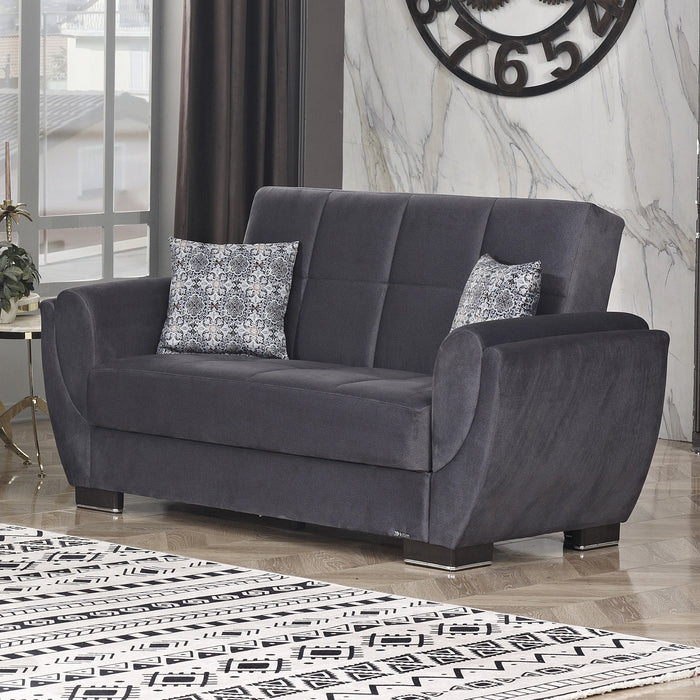 Ottomanson Armada Air Collection Upholstered Convertible Loveseat with Storage