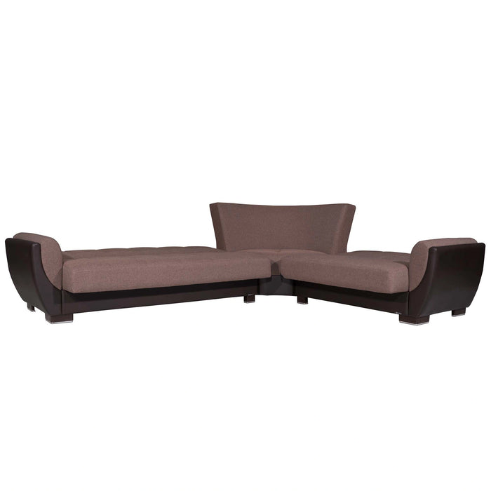 Ottomanson Armada Air Collection Upholstered Convertible Sectional with Storage