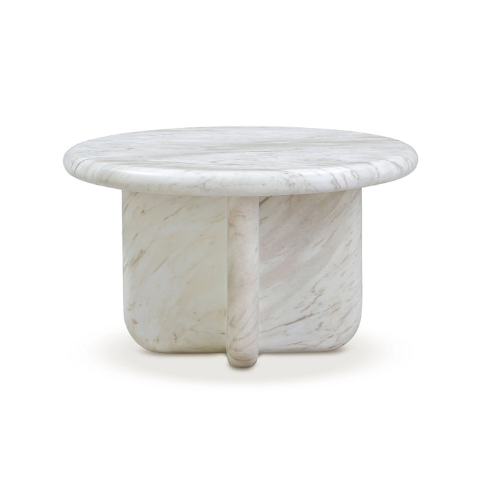 Juju Faux Marble Indoor/Outdoor Round Coffee Table (24"-32")