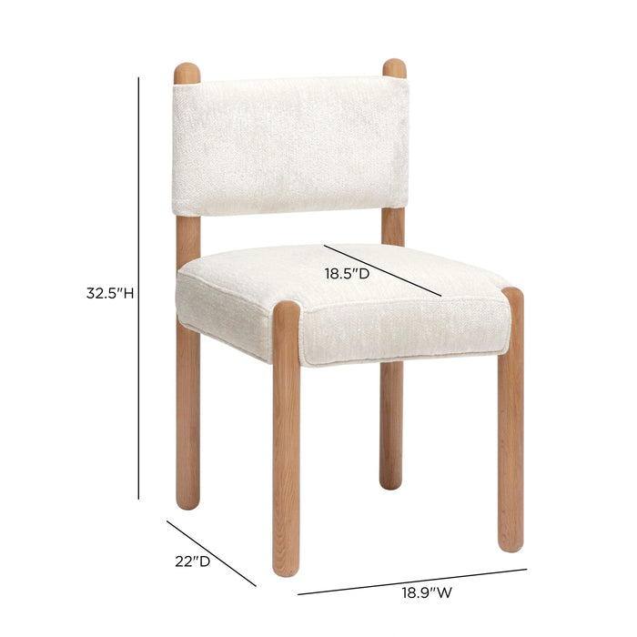 Bruno Thick Performance Chenille Straight Back Dining Chair
