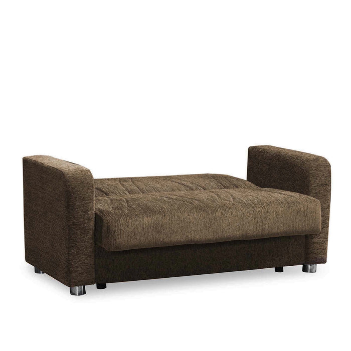 Ottomanson Elegance Collection Upholstered Convertible Loveseat with Storage