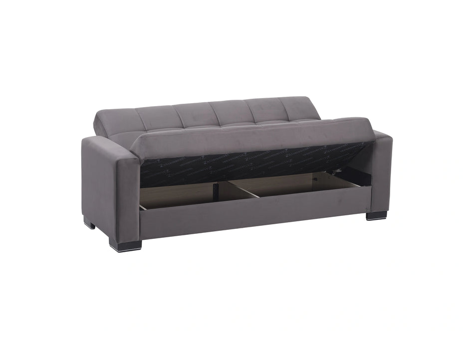 Ottomanson Armada Collection Upholstered Convertible Sofabed with Storage
