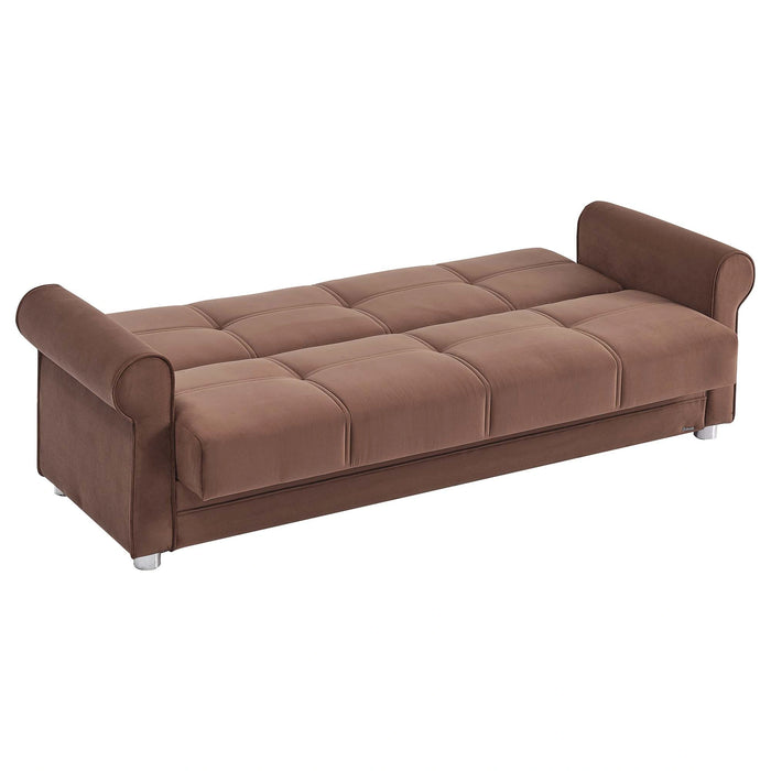 Ottomanson Sara Collection Upholstered Convertible Sofabed with Storage