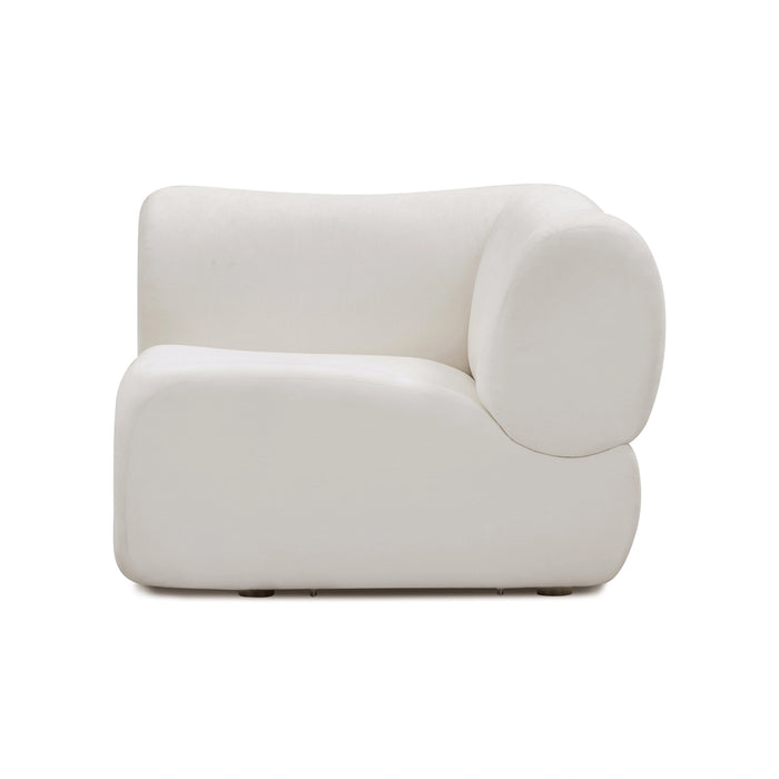 Zenith Contract-Grade Upcycled Fabric Cream Corner Wedge