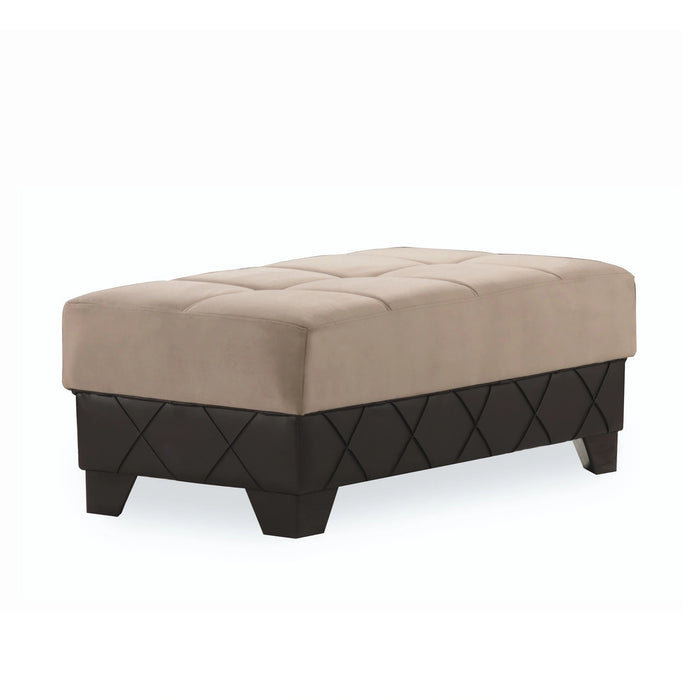 Ottomanson Molina Collection Upholstered Convertible Ottoman with Storage