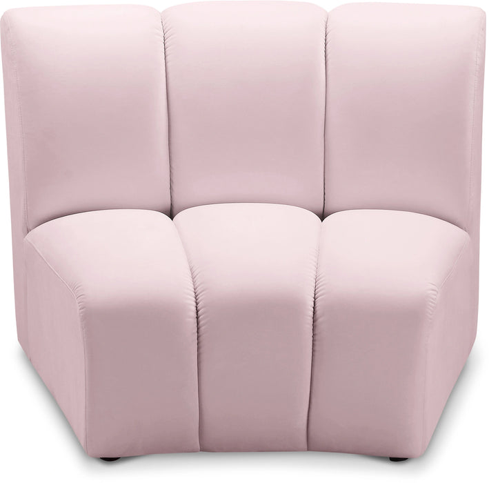 Infinity Pink Velvet Modular Chair