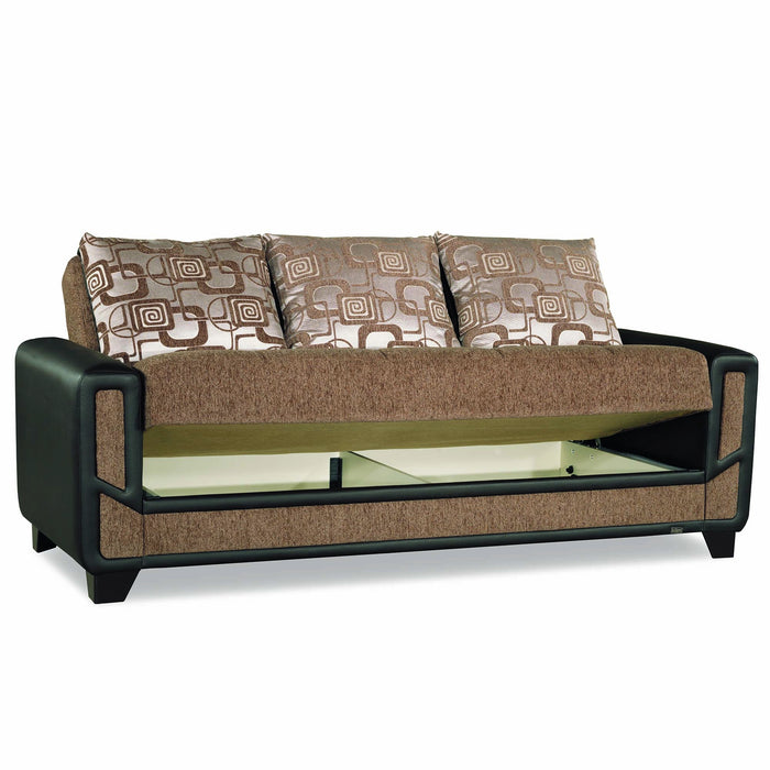 Ottomanson Mondo Modern Collection Upholstered Convertible Sofabed with Storage