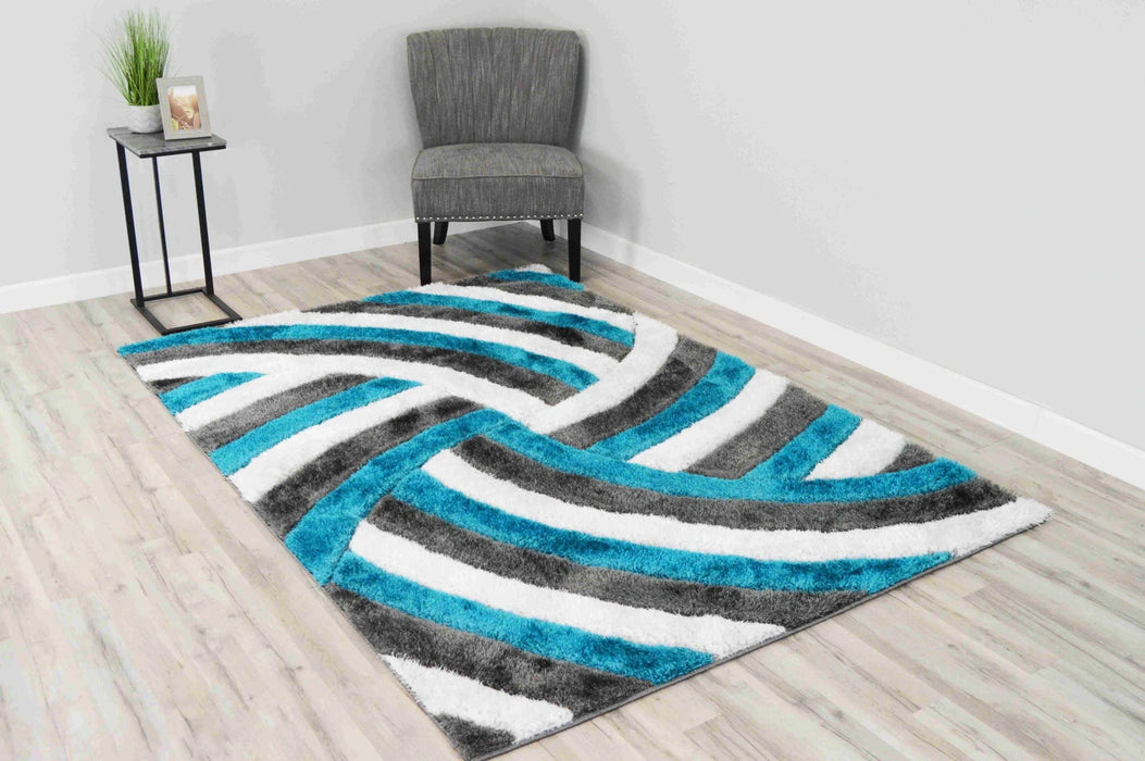 6483 Turquoise - 4D Shaggy