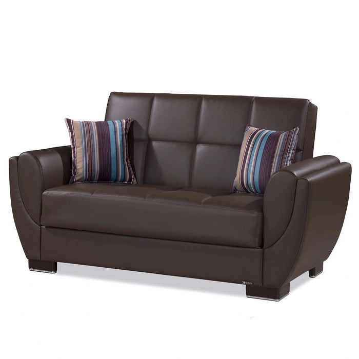 Ottomanson Armada Air Collection Upholstered Convertible Loveseat with Storage