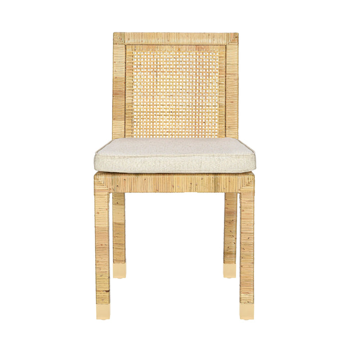 Amara Cream Contract-Grade Linen Dining Chair