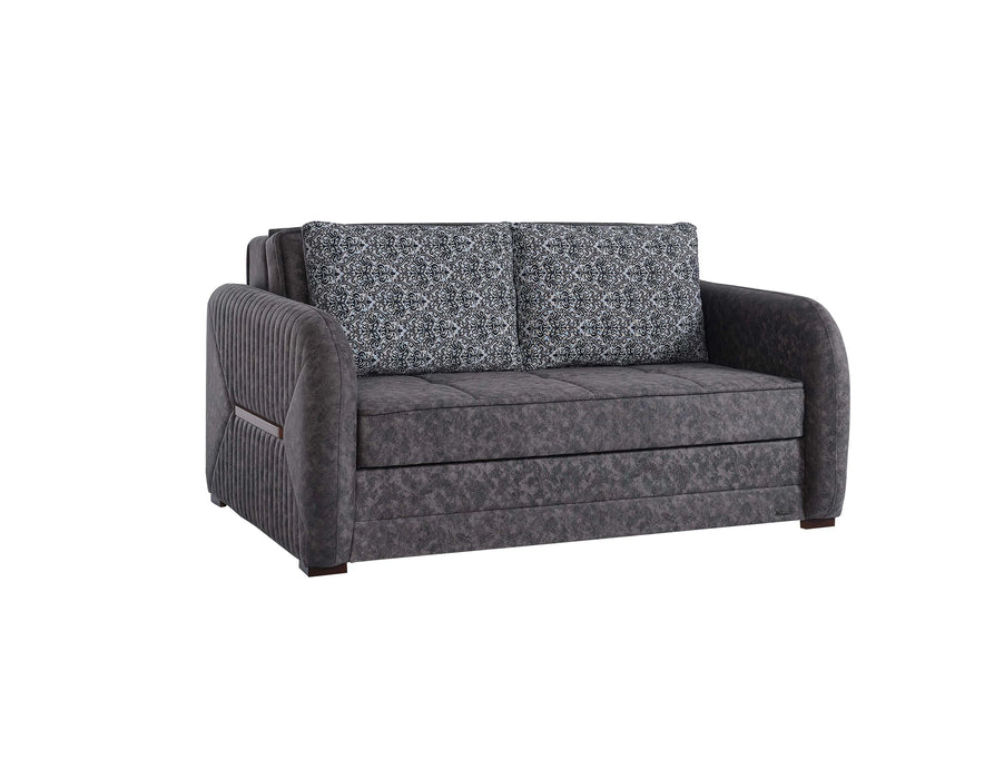 Ottomanson Speedy Collection Upholstered Convertible Loveseat with Storage