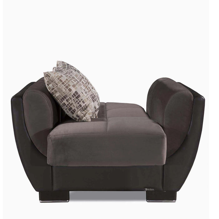 Ottomanson Armada Air Collection Upholstered Convertible Armchair with Storage