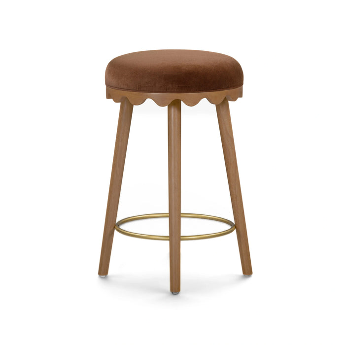 Oodle Performance Vegan Mohair Bar and Counter Stool