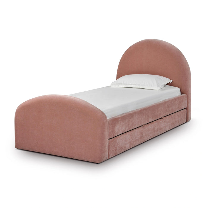 Moon Cream Performance Boucle Twin Trundle Bed