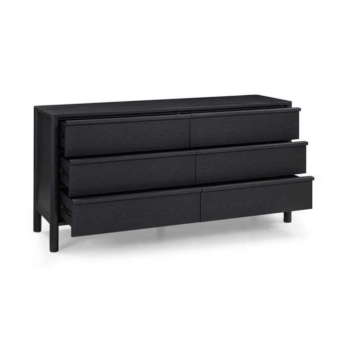 Tyra 62" Ash 6-Drawer Dresser