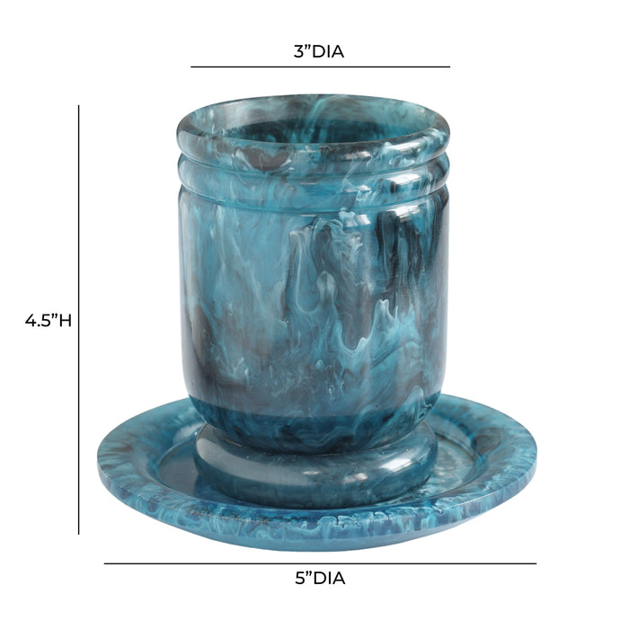 Channeled Swirl Resin Kiddush Cup