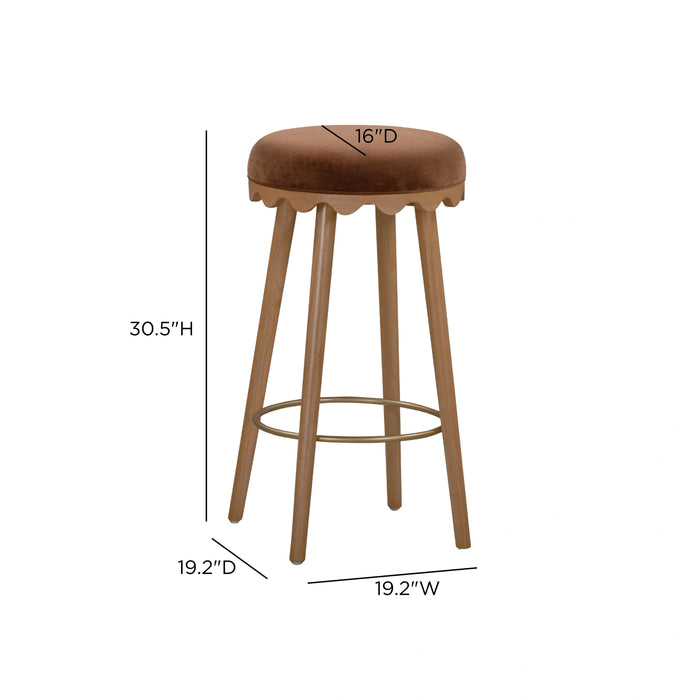 Oodle Performance Vegan Mohair Bar and Counter Stool
