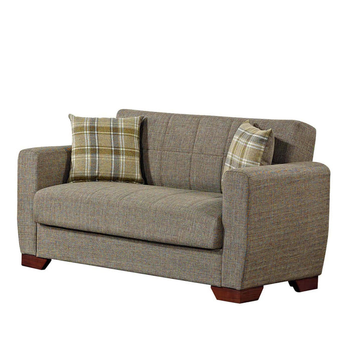 Ottomanson Barato Collection Upholstered Convertible Loveseat with Storage